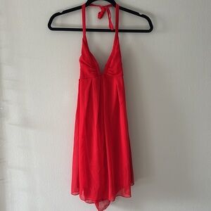 Red Chiffon Dress